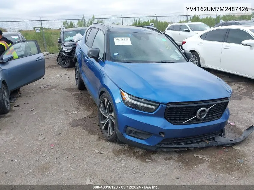 2021 Volvo Xc40 T5 R-Design VIN: YV4162UM7M2487426 Lot: 40316120