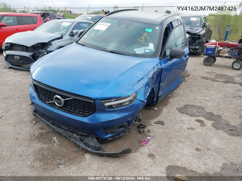 2021 Volvo Xc40 T5 R-Design VIN: YV4162UM7M2487426 Lot: 40316120