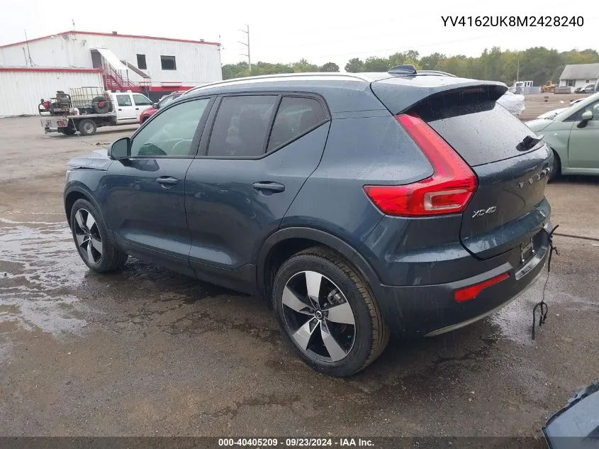 2021 Volvo Xc40 T5 Momentum VIN: YV4162UK8M2428240 Lot: 40405209