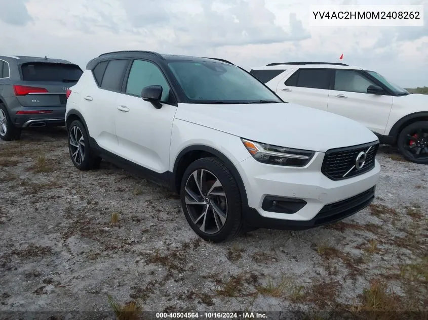 2021 Volvo Xc40 T4 R-Design VIN: YV4AC2HM0M2408262 Lot: 40504564