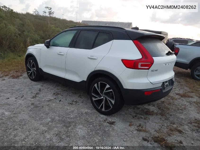 YV4AC2HM0M2408262 2021 Volvo Xc40 T4 R-Design