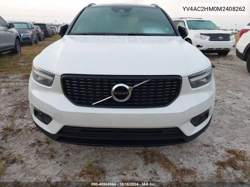 2021 Volvo Xc40 T4 R-Design VIN: YV4AC2HM0M2408262 Lot: 40504564