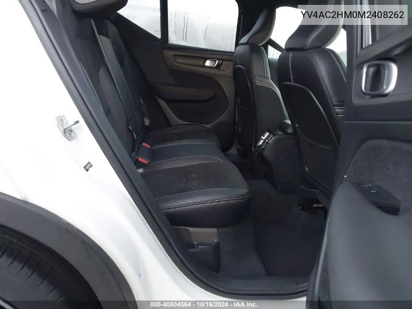 2021 Volvo Xc40 T4 R-Design VIN: YV4AC2HM0M2408262 Lot: 40504564