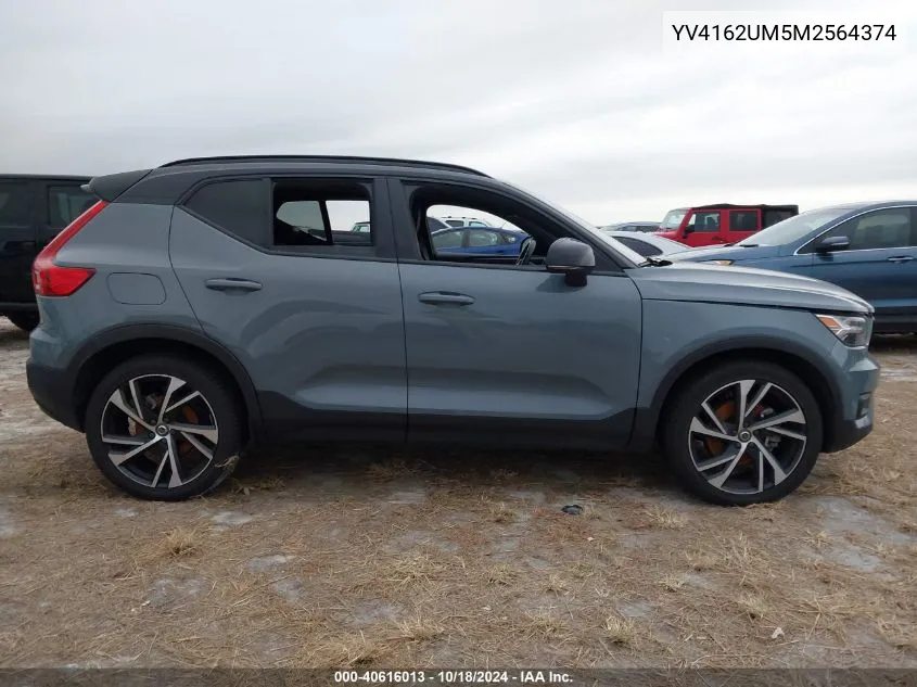 2021 Volvo Xc40 T5 R-Design VIN: YV4162UM5M2564374 Lot: 40616013