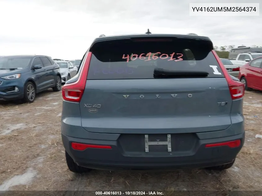 2021 Volvo Xc40 T5 R-Design VIN: YV4162UM5M2564374 Lot: 40616013