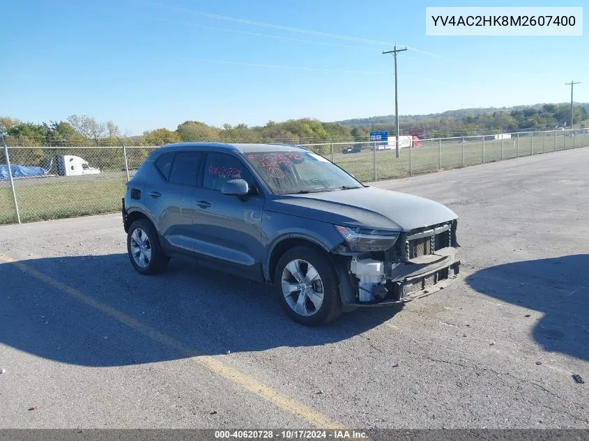 YV4AC2HK8M2607400 2021 Volvo Xc40 T4 Momentum