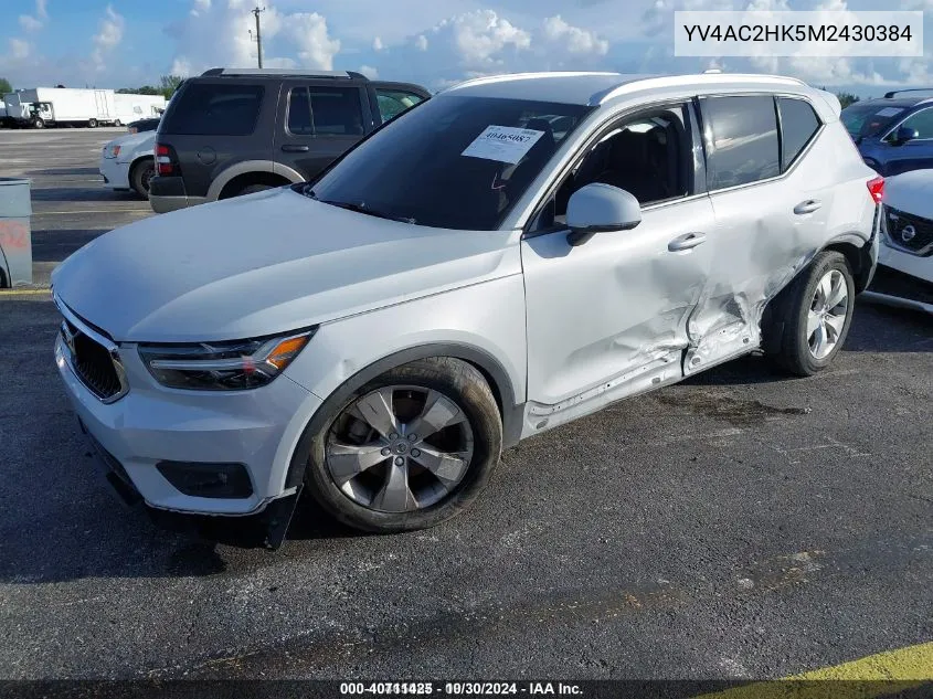 2021 Volvo Xc40 T4 Momentum VIN: YV4AC2HK5M2430384 Lot: 40711425