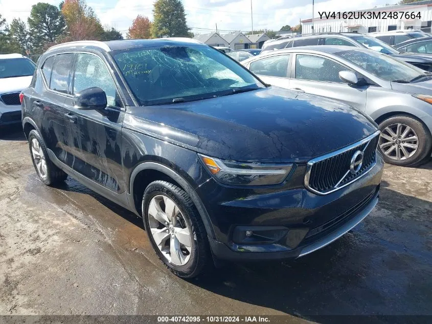 2021 Volvo Xc40 T5 Momentum VIN: YV4162UK3M2487664 Lot: 40742095