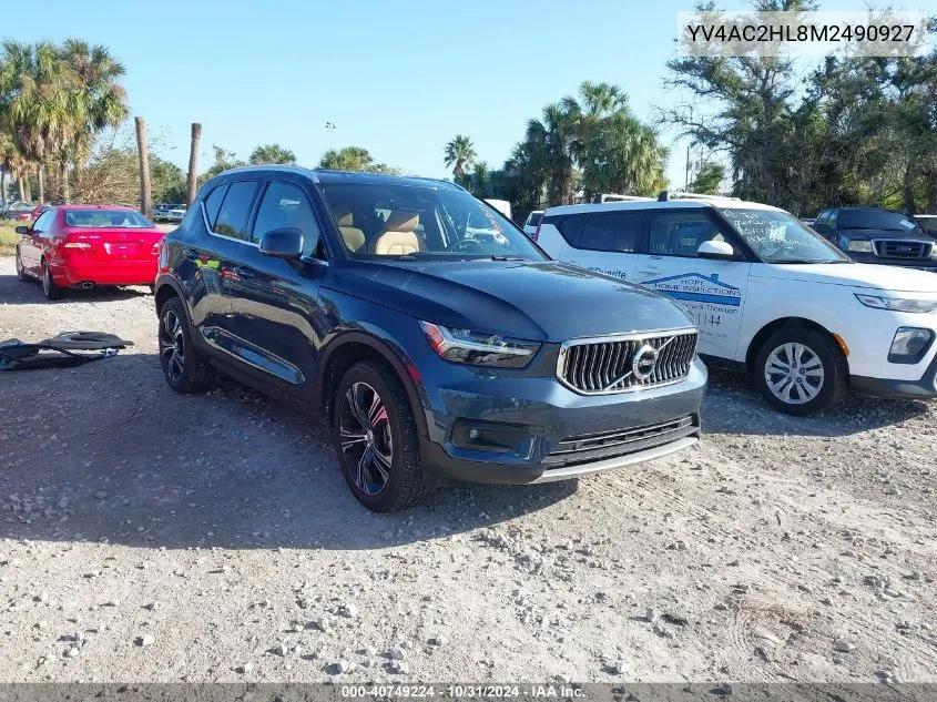 2021 Volvo Xc40 T4 Inscription VIN: YV4AC2HL8M2490927 Lot: 40749224