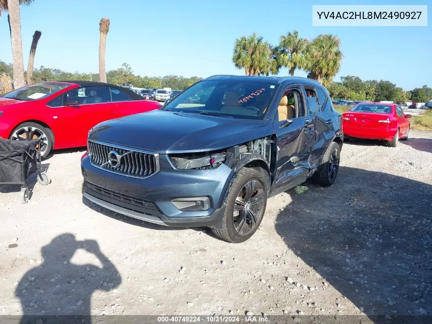 2021 Volvo Xc40 T4 Inscription VIN: YV4AC2HL8M2490927 Lot: 40749224