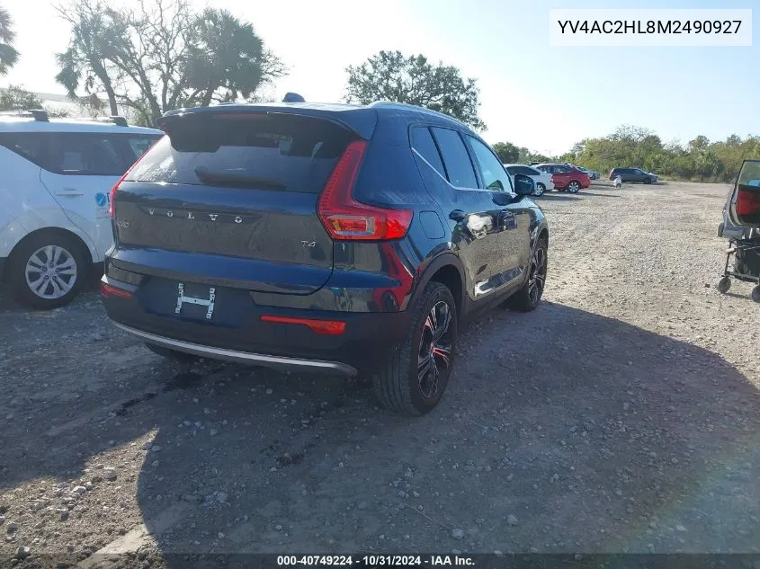 2021 Volvo Xc40 T4 Inscription VIN: YV4AC2HL8M2490927 Lot: 40749224