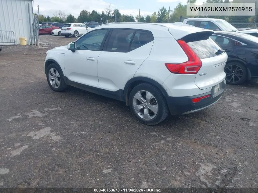 YV4162UKXM2576955 2021 Volvo Xc40 T5 Momentum