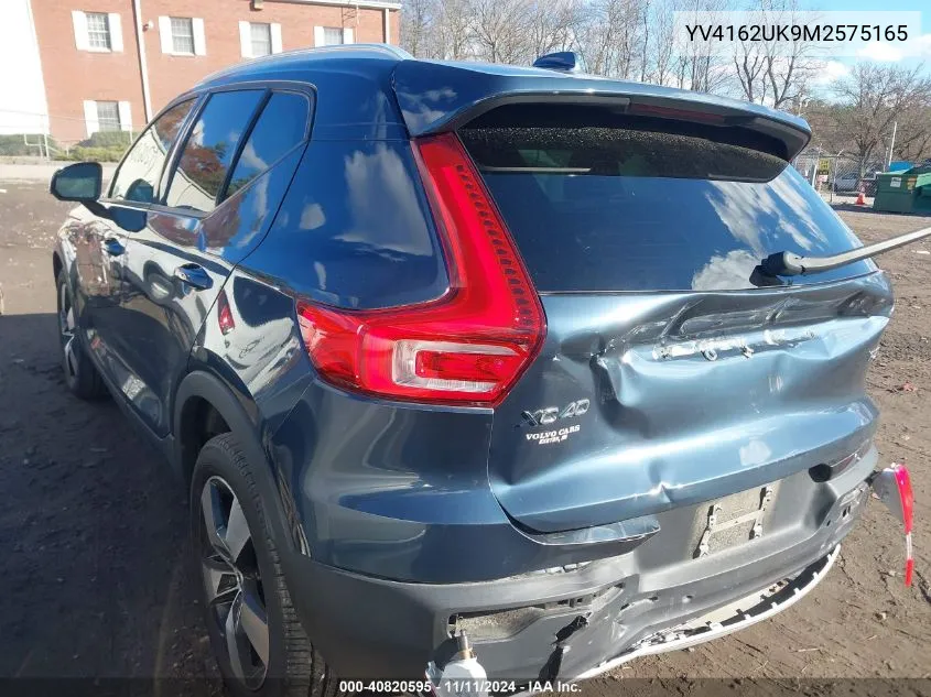 2021 Volvo Xc40 T5 Momentum VIN: YV4162UK9M2575165 Lot: 40820595