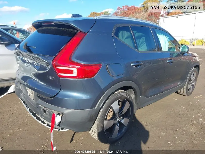 2021 Volvo Xc40 T5 Momentum VIN: YV4162UK9M2575165 Lot: 40820595