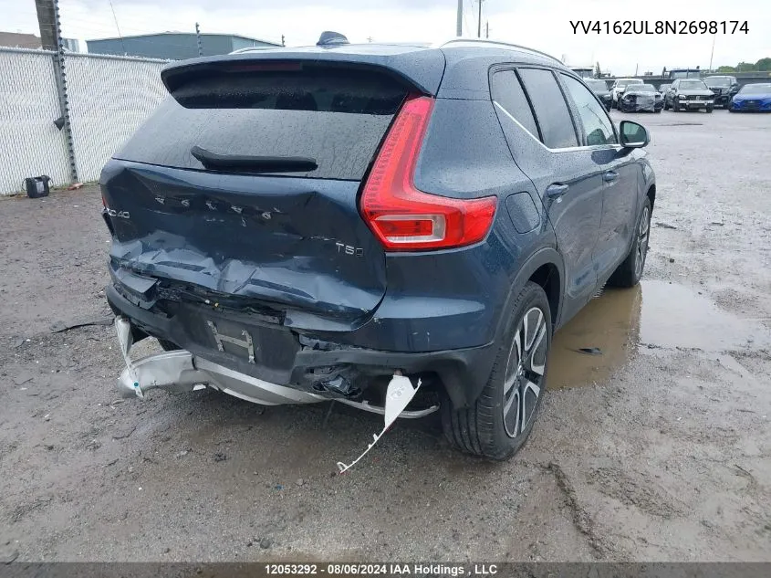 YV4162UL8N2698174 2022 Volvo Xc40