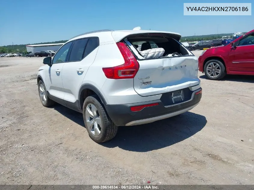 YV4AC2HKXN2706186 2022 Volvo Xc40 T4 Momentum