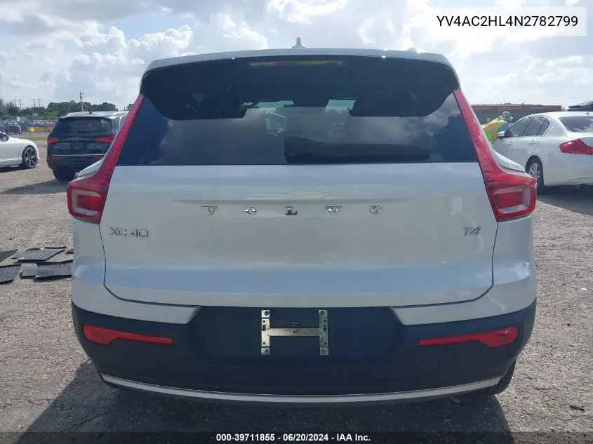 YV4AC2HL4N2782799 2022 Volvo Xc40 T4 Inscription