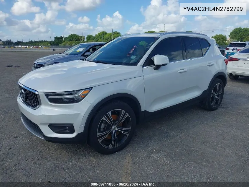 2022 Volvo Xc40 T4 Inscription VIN: YV4AC2HL4N2782799 Lot: 39711855