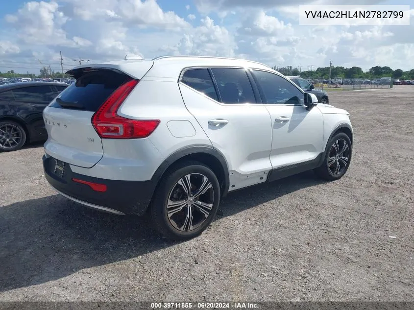 YV4AC2HL4N2782799 2022 Volvo Xc40 T4 Inscription