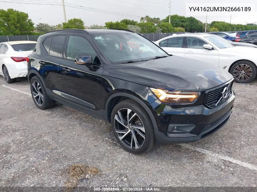 YV4162UM3N2666189 2022 Volvo Xc40 T5 R-Design