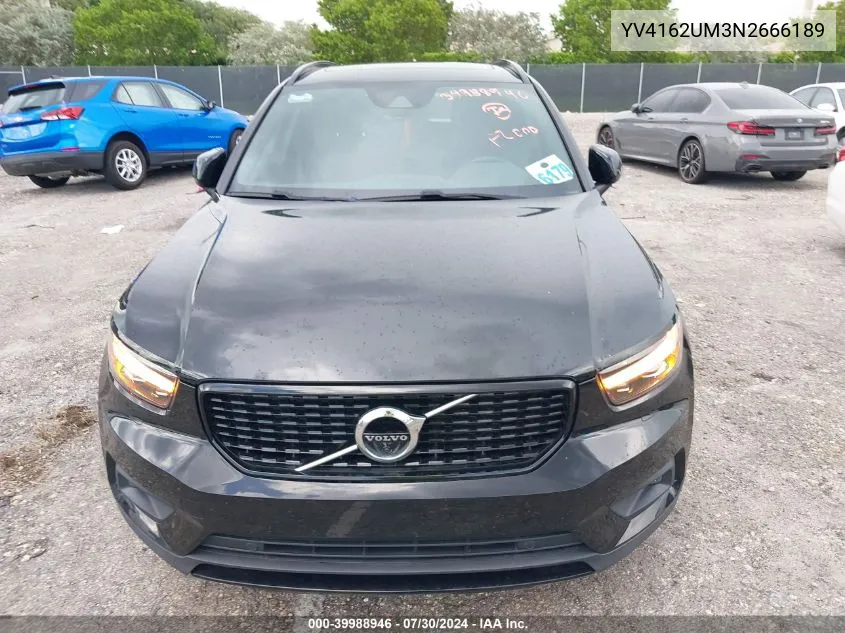 YV4162UM3N2666189 2022 Volvo Xc40 T5 R-Design