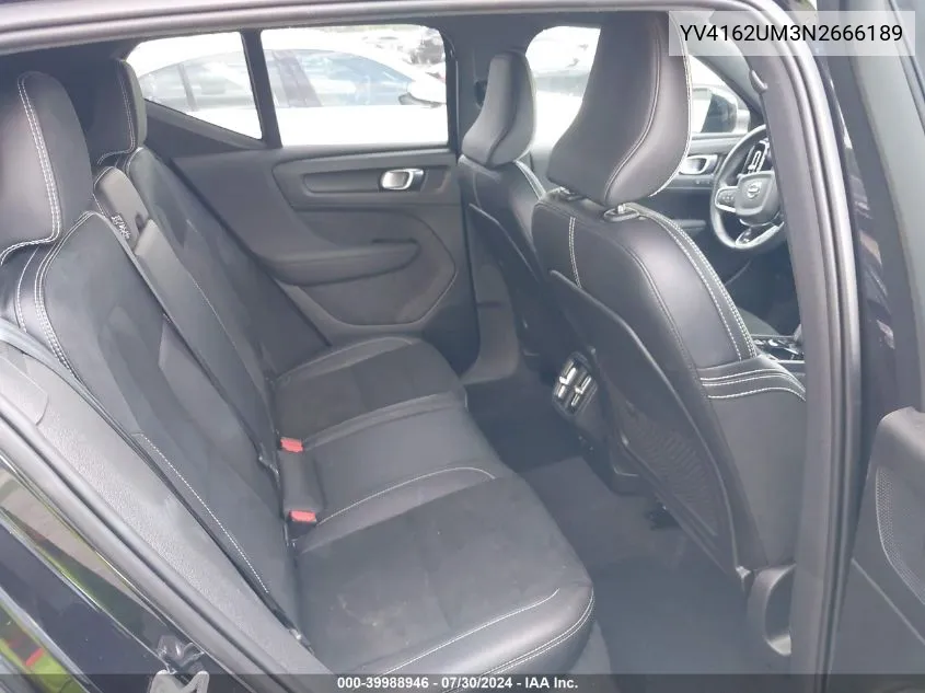 YV4162UM3N2666189 2022 Volvo Xc40 T5 R-Design