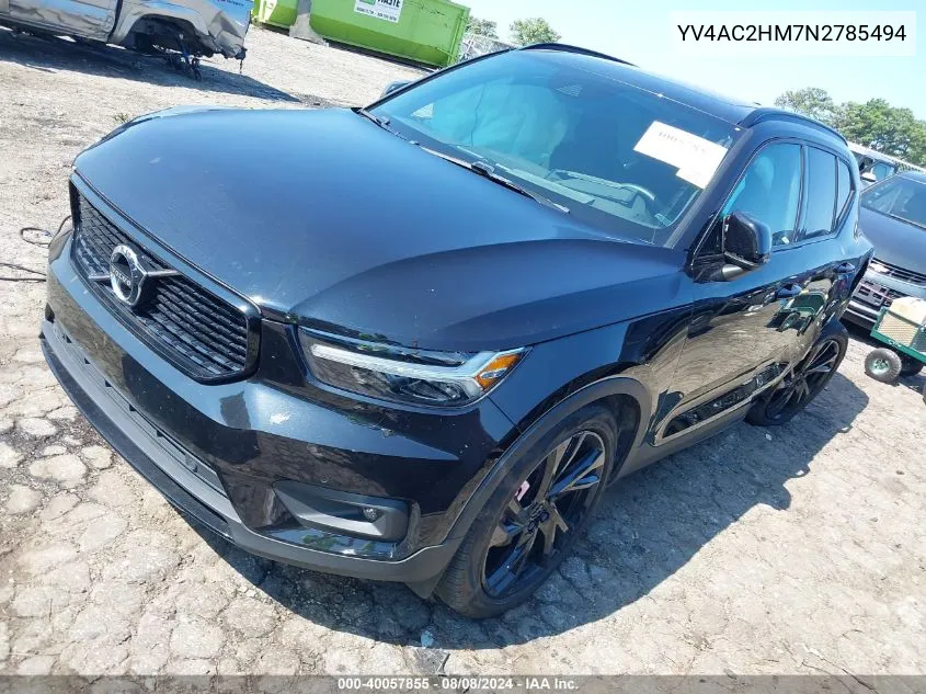 2022 Volvo Xc40 T4 R-Design VIN: YV4AC2HM7N2785494 Lot: 40057855