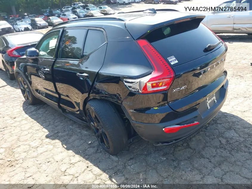 2022 Volvo Xc40 T4 R-Design VIN: YV4AC2HM7N2785494 Lot: 40057855