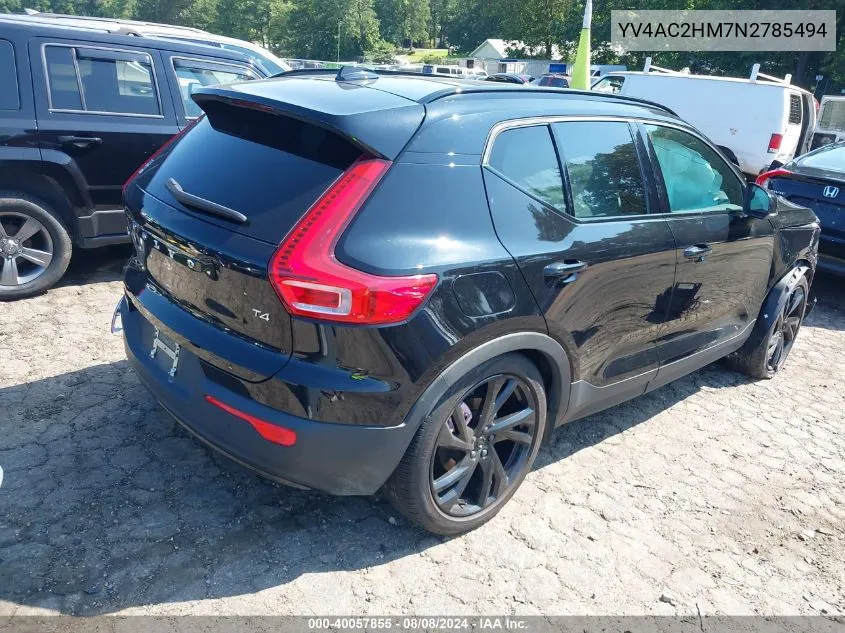 2022 Volvo Xc40 T4 R-Design VIN: YV4AC2HM7N2785494 Lot: 40057855