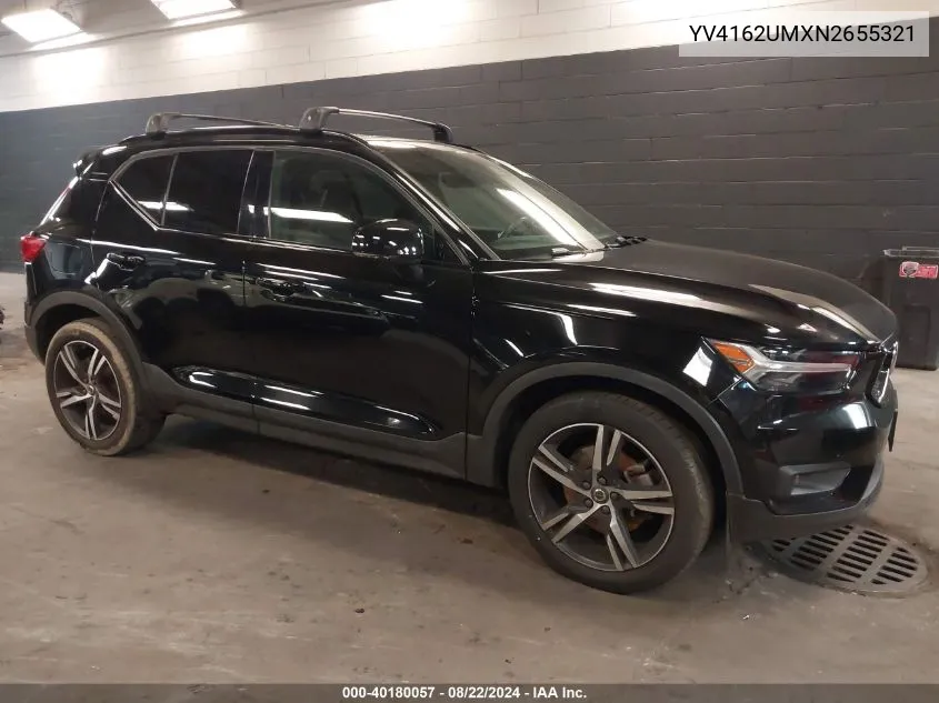 2022 Volvo Xc40 T5 R-Design VIN: YV4162UMXN2655321 Lot: 40180057