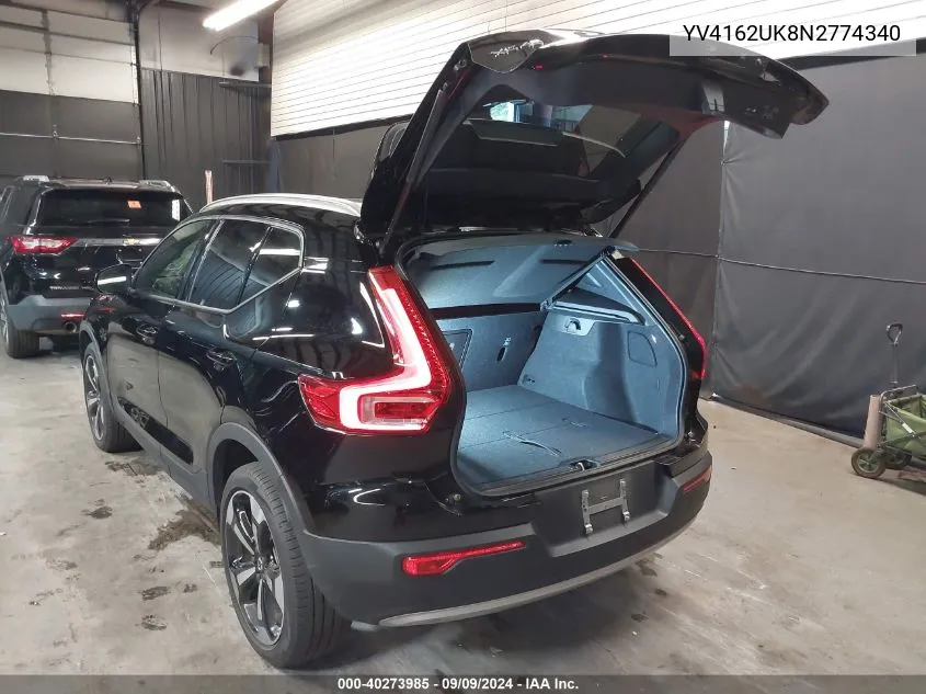 2022 Volvo Xc40 T5 Momentum VIN: YV4162UK8N2774340 Lot: 40273985