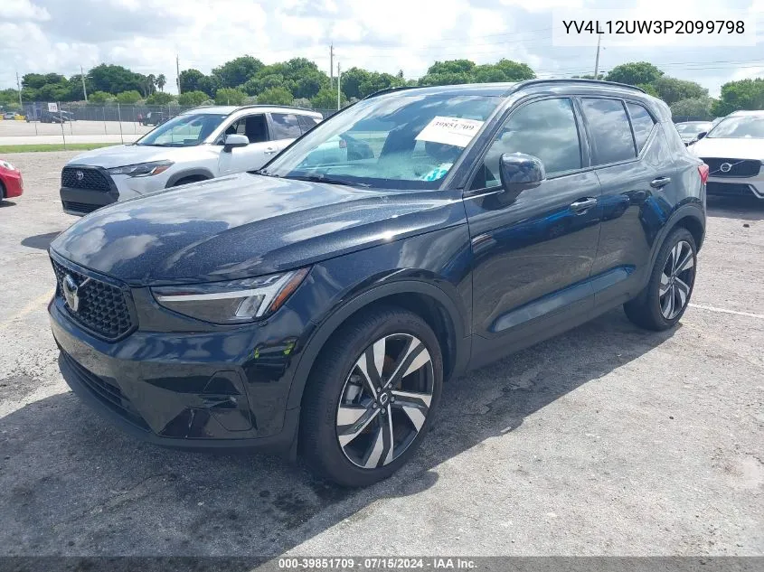 2023 Volvo Xc40 B5 Plus Dark Theme VIN: YV4L12UW3P2099798 Lot: 39851709