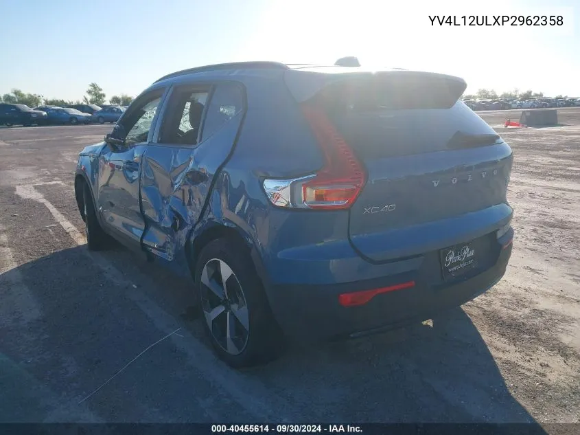 2023 Volvo Xc40 Plus VIN: YV4L12ULXP2962358 Lot: 40455614