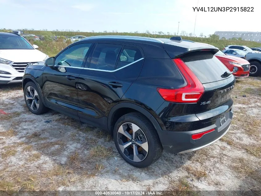 2023 Volvo Xc40 Plus VIN: YV4L12UN3P2915822 Lot: 40530040