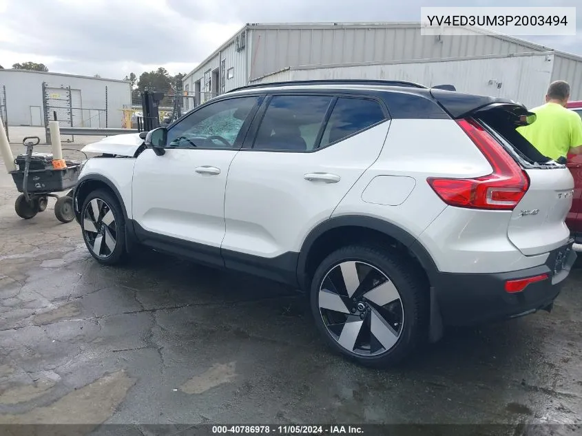 YV4ED3UM3P2003494 2023 Volvo Xc40 Recharge Pure Electric Twin Ultimate