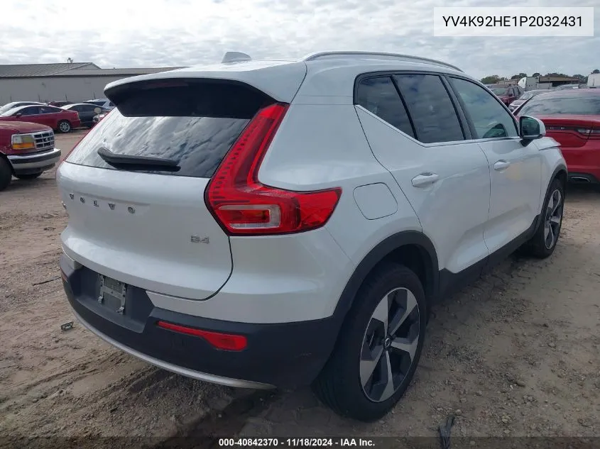 2023 Volvo Xc40 B4 Plus Bright Theme VIN: YV4K92HE1P2032431 Lot: 40842370