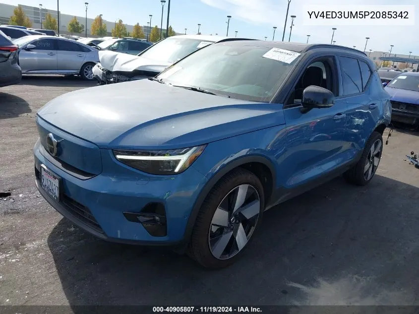 2023 Volvo Xc40 Recharge Pure Electric Twin Ultimate VIN: YV4ED3UM5P2085342 Lot: 40905807