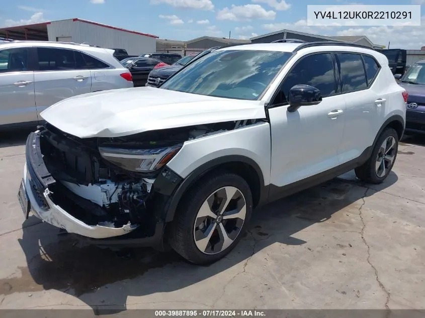 2024 Volvo Xc40 B5 Core Dark Theme VIN: YV4L12UK0R2210291 Lot: 39887895