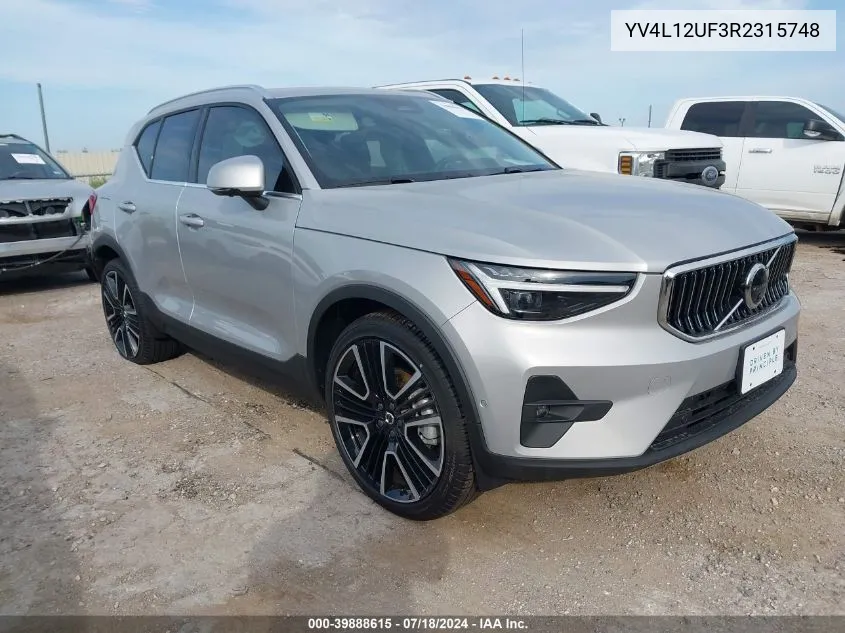 YV4L12UF3R2315748 2024 Volvo Xc40 B5 Ultimate Bright Theme