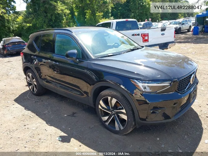 2024 Volvo Xc40 B5 Plus Dark Theme VIN: YV4L12UL4R2288047 Lot: 40060956