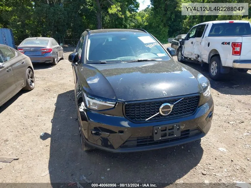 2024 Volvo Xc40 B5 Plus Dark Theme VIN: YV4L12UL4R2288047 Lot: 40060956