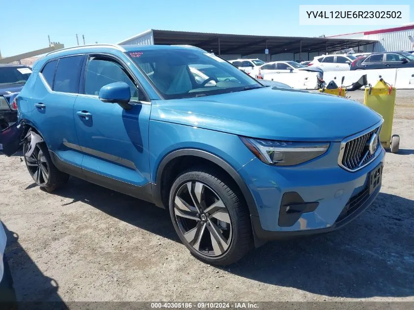 2024 Volvo Xc40 B5 Plus Bright Theme VIN: YV4L12UE6R2302502 Lot: 40305186