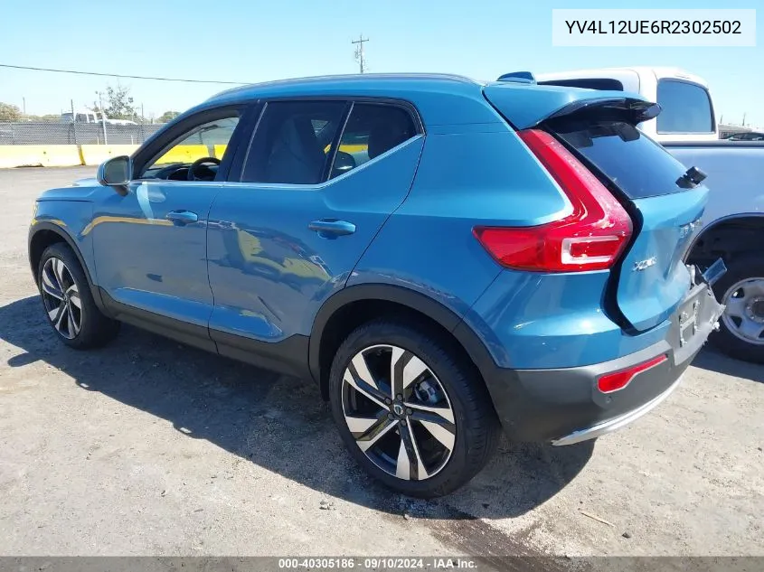 2024 Volvo Xc40 B5 Plus Bright Theme VIN: YV4L12UE6R2302502 Lot: 40305186