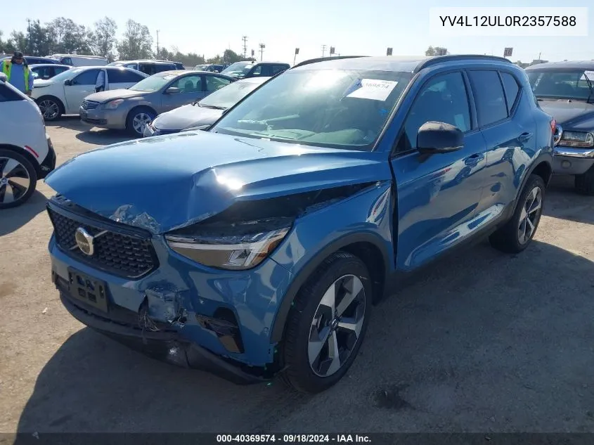 2024 Volvo Xc40 Plus VIN: YV4L12UL0R2357588 Lot: 40369574