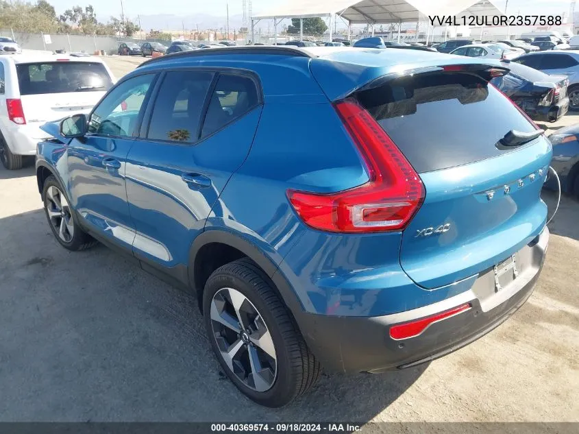 2024 Volvo Xc40 Plus VIN: YV4L12UL0R2357588 Lot: 40369574