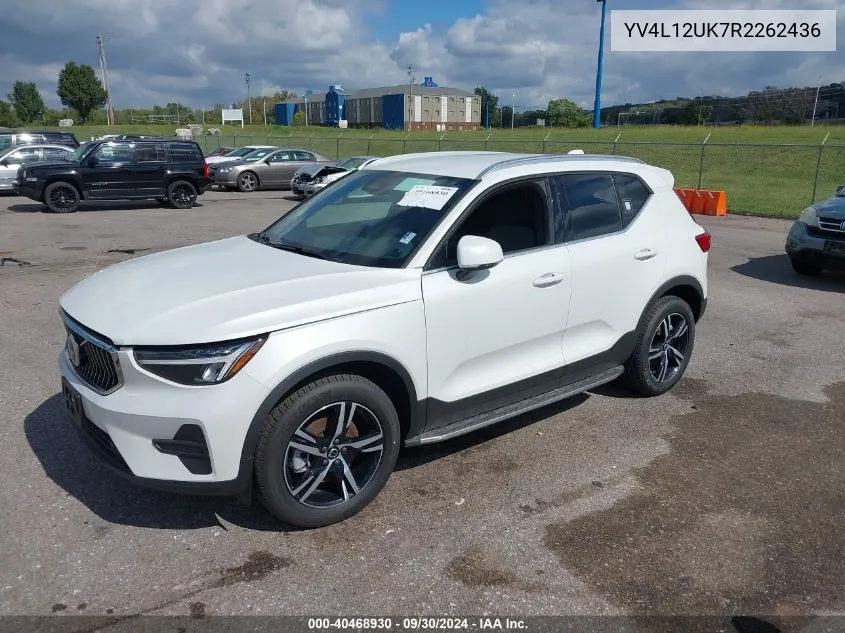 2024 Volvo Xc40 B5 Core Bright Theme/B5 Core Dark Theme VIN: YV4L12UK7R2262436 Lot: 40468930