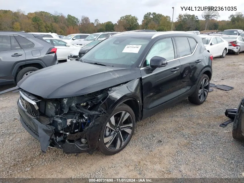 2024 Volvo Xc40 B5 Ultimate Bright Theme VIN: YV4L12UF9R2361035 Lot: 40731698