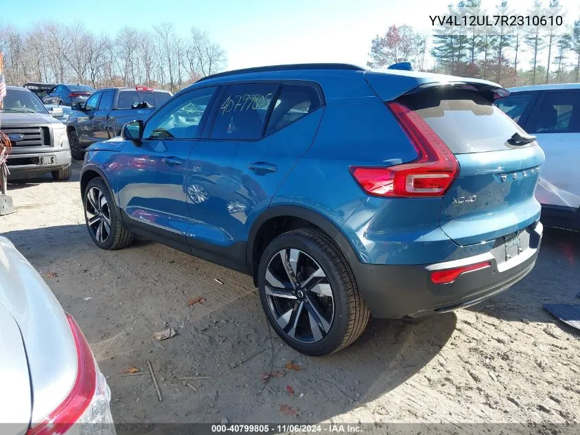 2024 Volvo Xc40 B5 Plus Dark Theme VIN: YV4L12UL7R2310610 Lot: 40799805