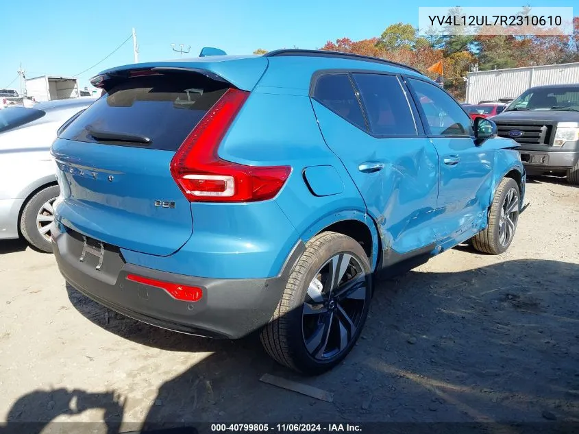 2024 Volvo Xc40 B5 Plus Dark Theme VIN: YV4L12UL7R2310610 Lot: 40799805