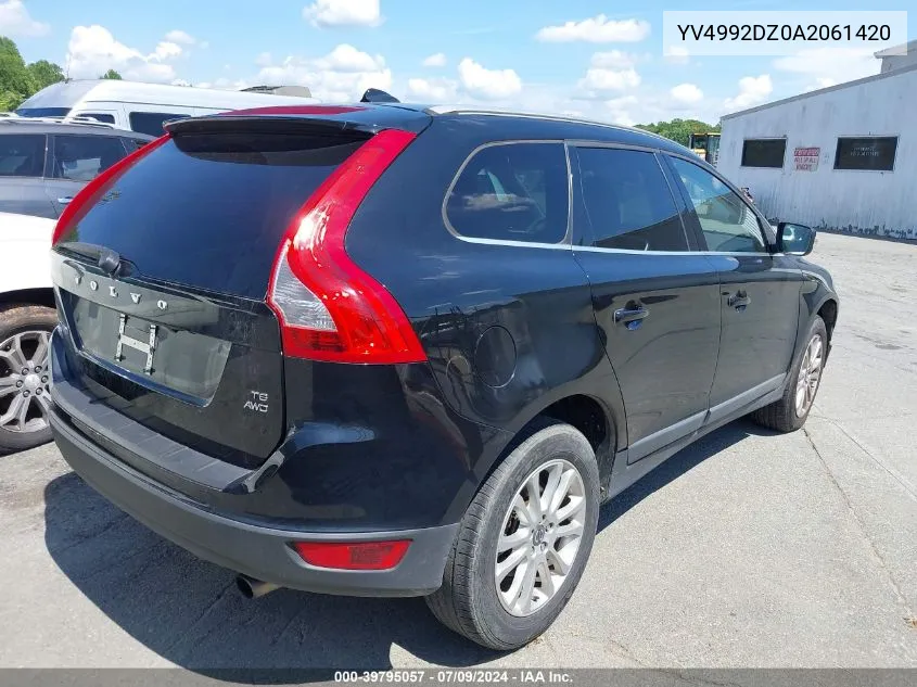 2010 Volvo Xc60 T6/T6 R-Design VIN: YV4992DZ0A2061420 Lot: 39795057